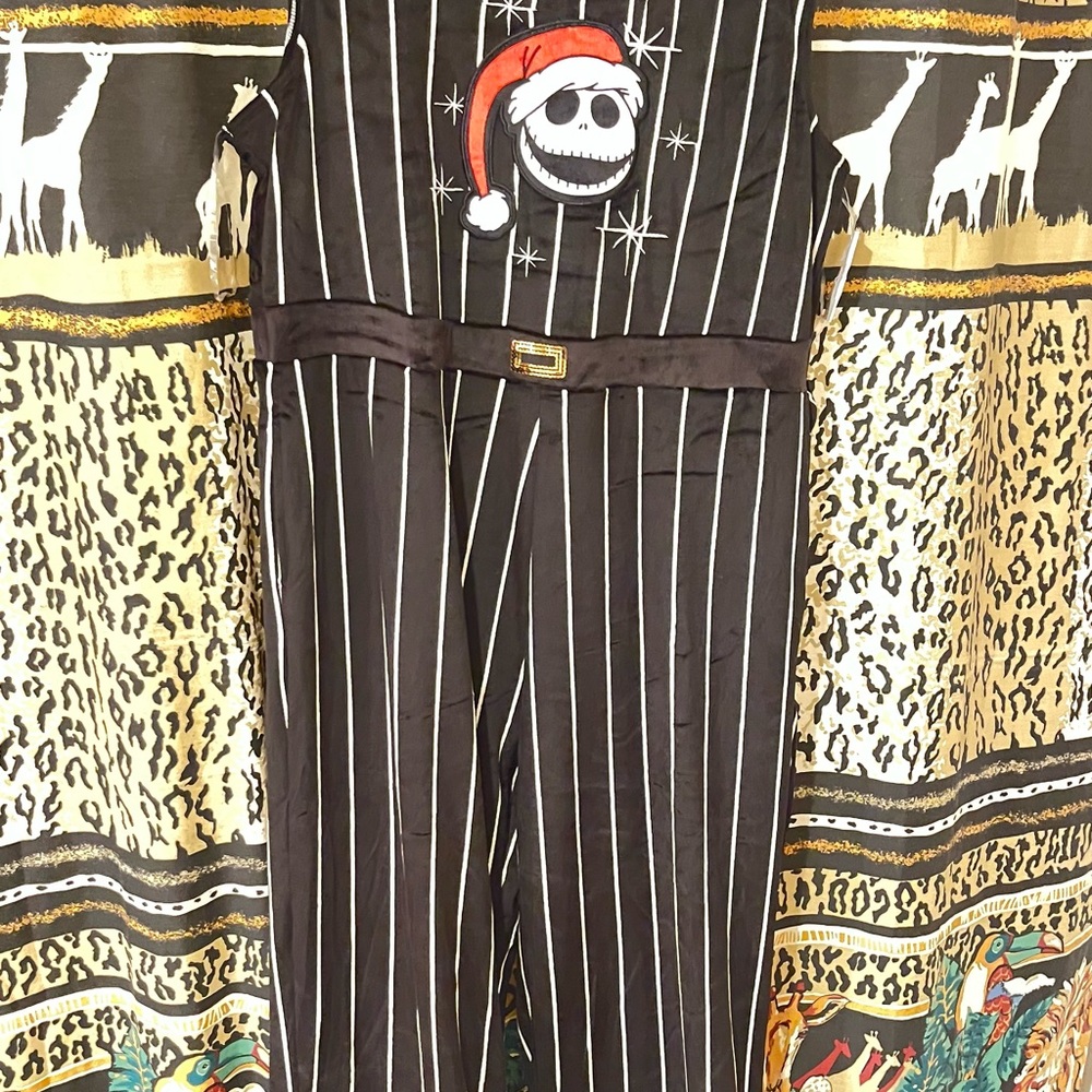 Black and White Striped  jack  pajama Jumpsuit